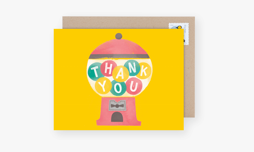 Gum Ball Baby Shower Thank You Cards - Graphic Design, HD Png Download, Free Download