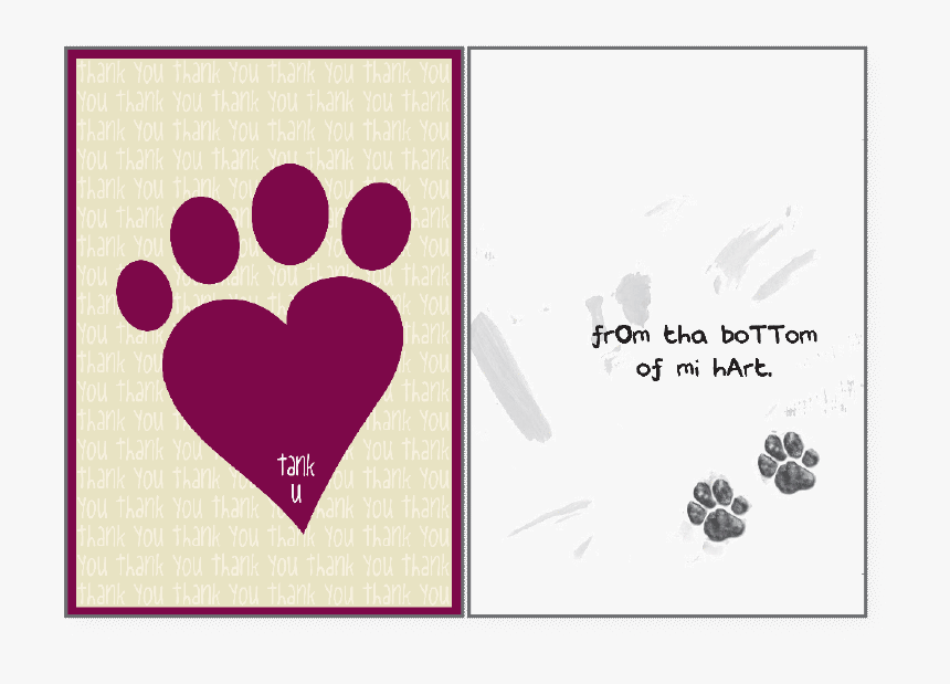 Bottom Of Mi Hart"
 Class="lazyload Blur Up"
 Style="width - Thank You Card From Dog, HD Png Download, Free Download