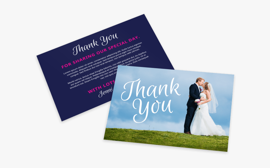Wedding Thank You Card Template Preview - Wedding, HD Png Download, Free Download