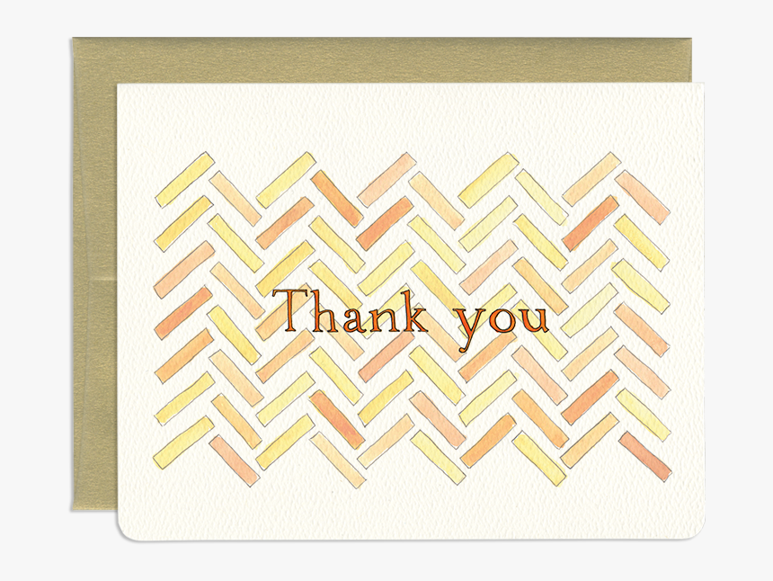 Herringbone Thank You - Greeting Card, HD Png Download, Free Download