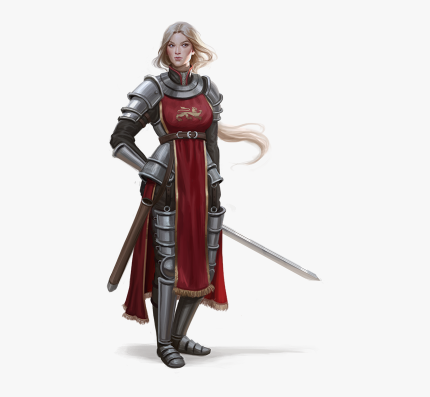 Dungeons And Dragons Female Warrior, HD Png Download - kindpng.