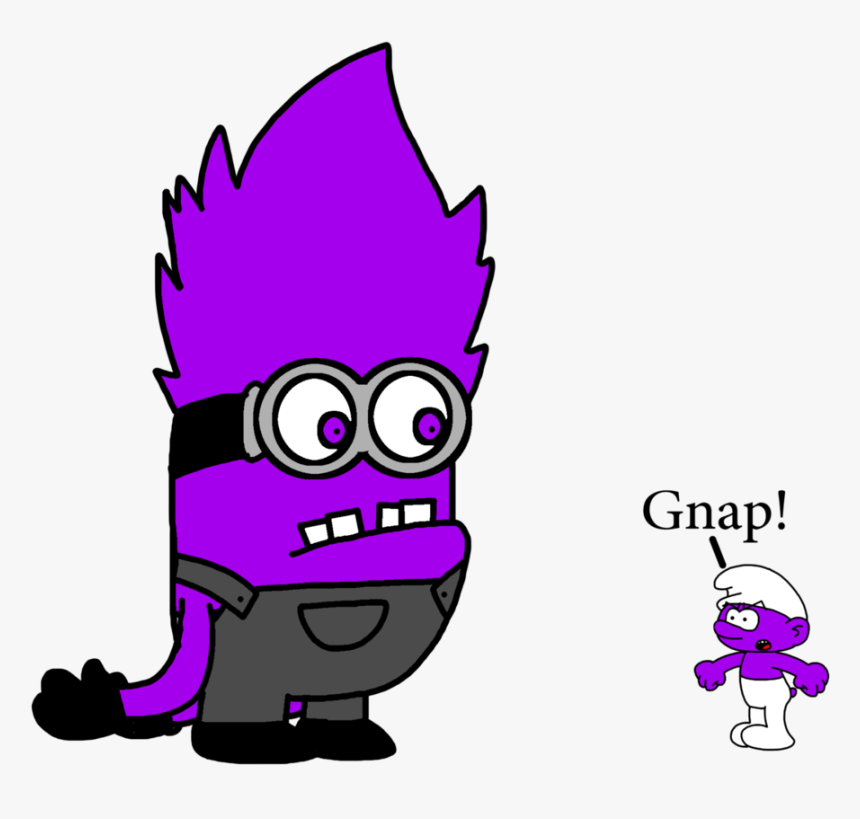 Evil Minion Png - Smurf And Purple Minion, Transparent Png, Free Download