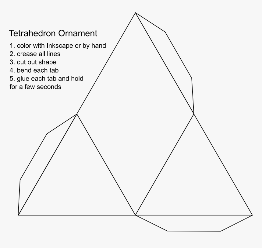 Blank Tetrahedron Ornament Clip Arts - Tetrahedron Ornament, HD Png Download, Free Download