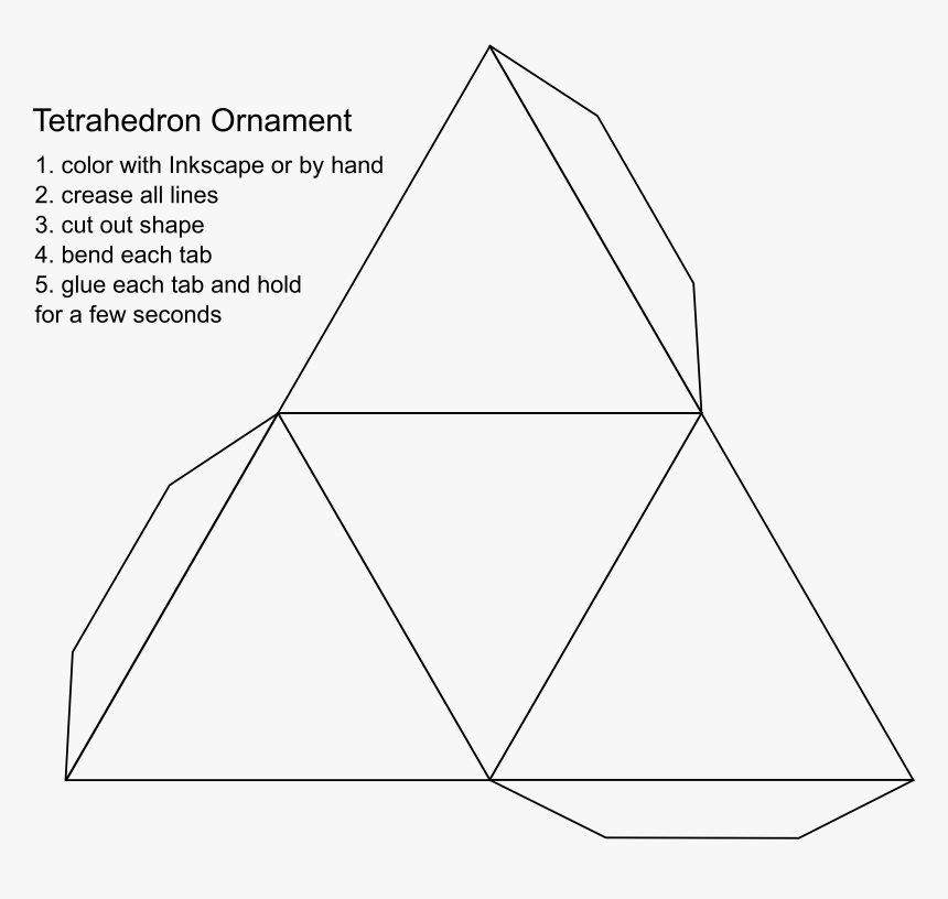 Blank Tetrahedron Ornament Clip Arts Tetrahedron Ornament, HD Png Download k