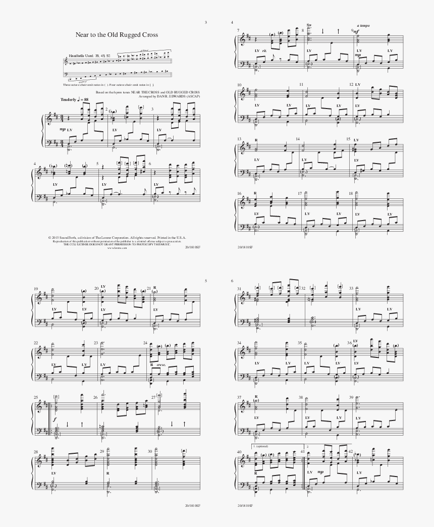 Near The Old Rugged Cross Thumbnail - Sheet Music, HD Png Download, Free Download