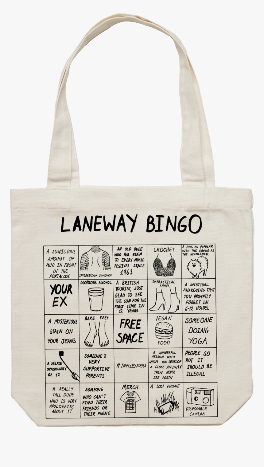 Natalya Lobanova Laneway Bingo Tote , Png Download - Tote Bag, Transparent Png, Free Download