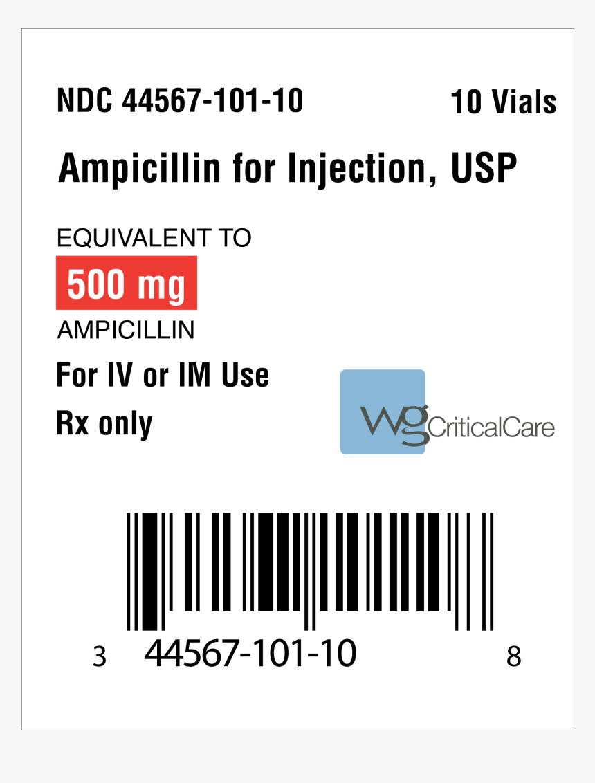 Ampicillin 500 Mg Iv, HD Png Download, Free Download