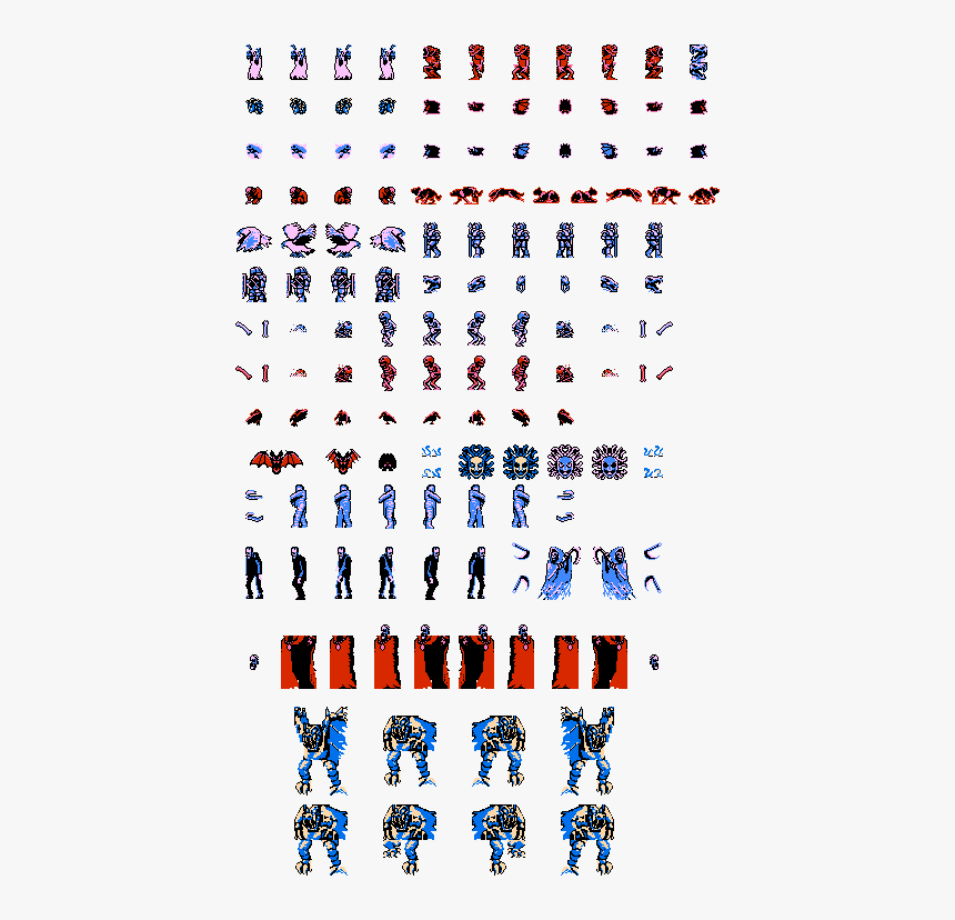 Castlevania Sprite Png - Castlevania Enemy Sprite Sheet, Transparent Png, Free Download