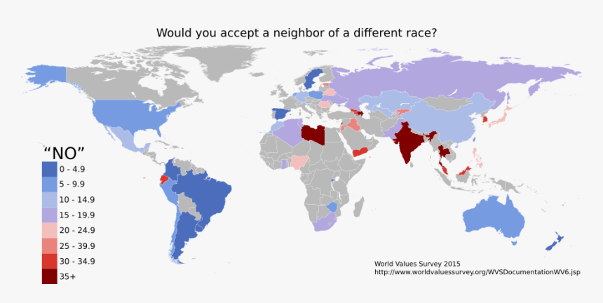 Racism Map 2015, HD Png Download, Free Download