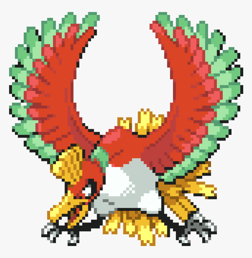 Transparent Ho Oh Png - Ho Oh Pixel Art, Png Download, Free Download