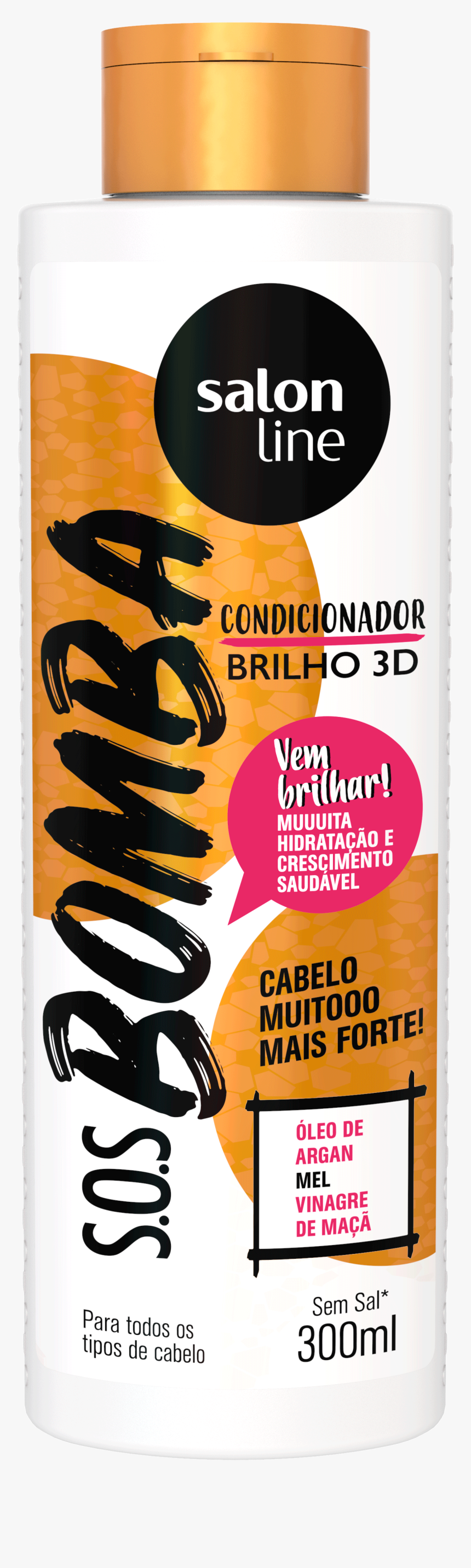 Condicionador Brilho 3d S - Produtos De Cabelo Da Salon Line, HD Png Download, Free Download