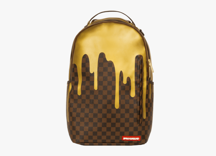 Sprayground Backpacks Gold Drip, HD Png Download, Free Download