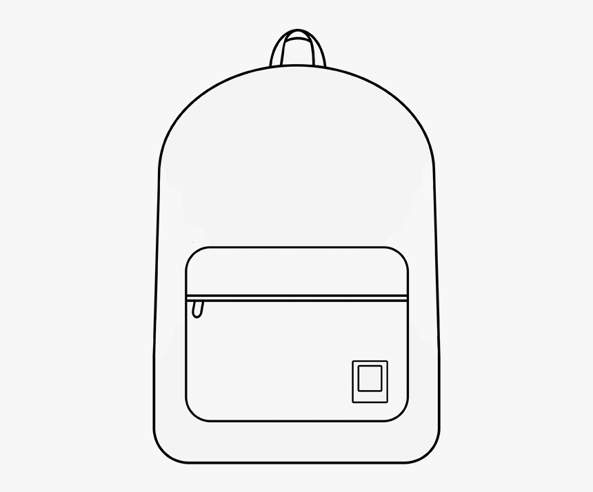 Rainbow Backpacks Drawing - Drawing Of A Book Bag, HD Png Download, Free Download