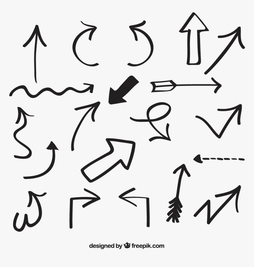 Euclidean Hand-drawn Vector Arrows Arrow Free Frame - Handdrawn Arrow Vector Png, Transparent Png, Free Download