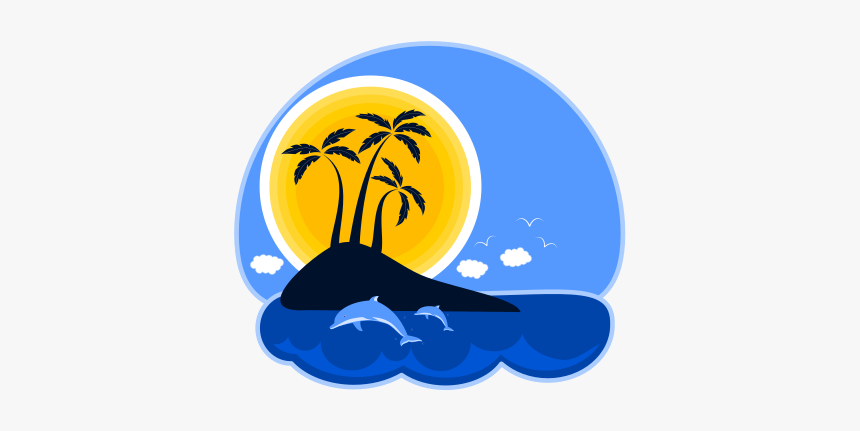 Tropical Island - Clipart Island Logo, HD Png Download, Free Download