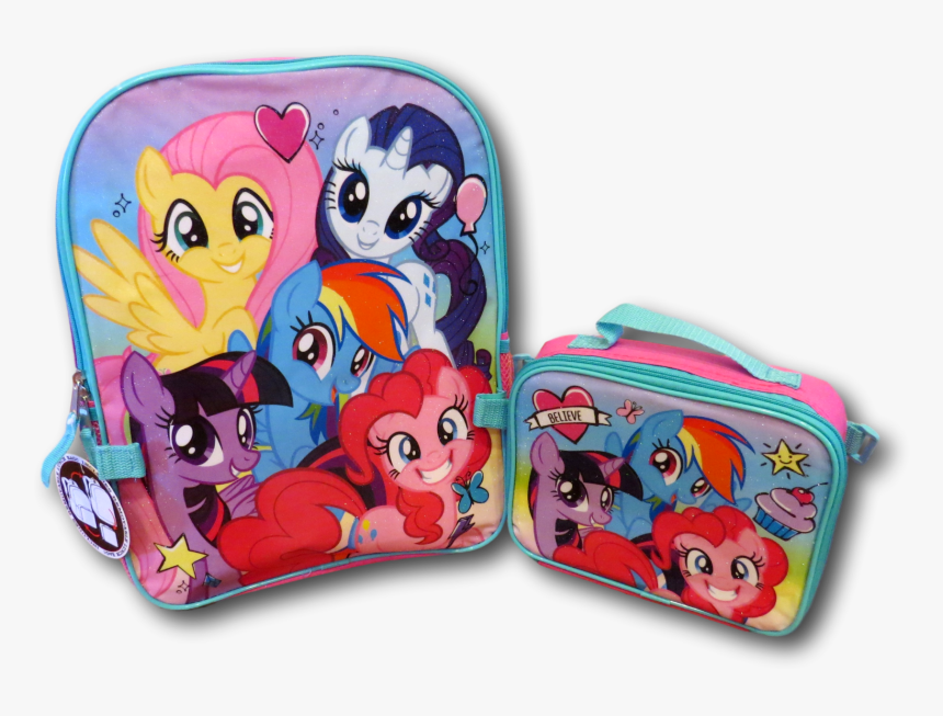 My Little Pony Girls School Backpack Lunch Box Set - Rainbow Dash, HD Png Download, Free Download