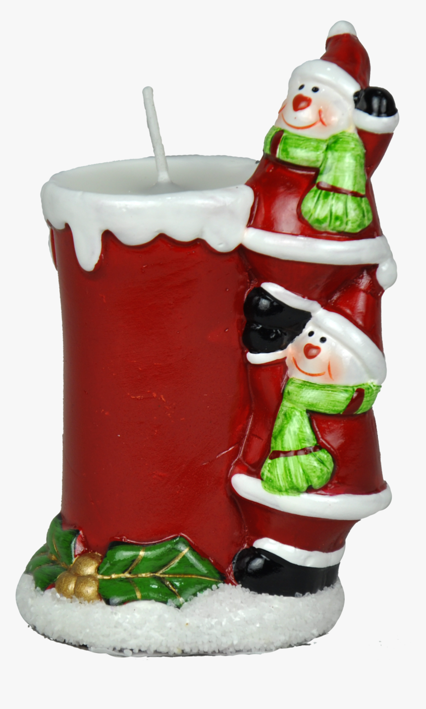 Christmas Candles With Santa Claus - Vela De Natal Papai Noel, HD Png Download, Free Download