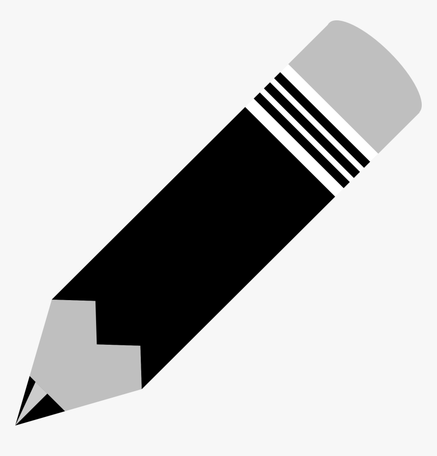 Pencil Black And White Clipart Drawing - Black Pencil Clipart, HD Png Download, Free Download