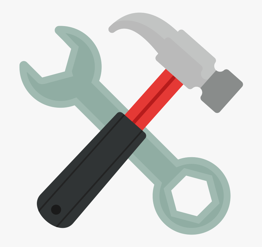 Wrench And Hammer Tools - Wrench And Hammer, HD Png Download, Free Download