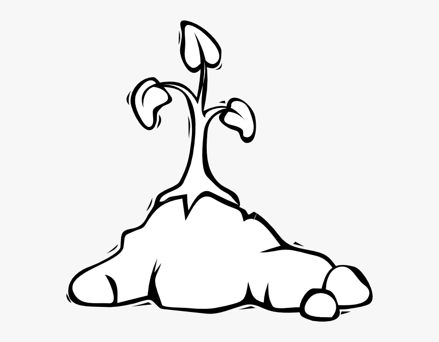 Plant Outline By Louise - Garden Tools Clip Art, HD Png Download, Free Download