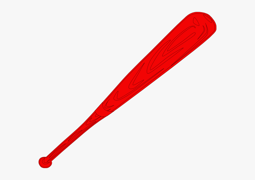 Bat Transparent Background - Red Baseball Bat Clipart, HD Png Download, Free Download