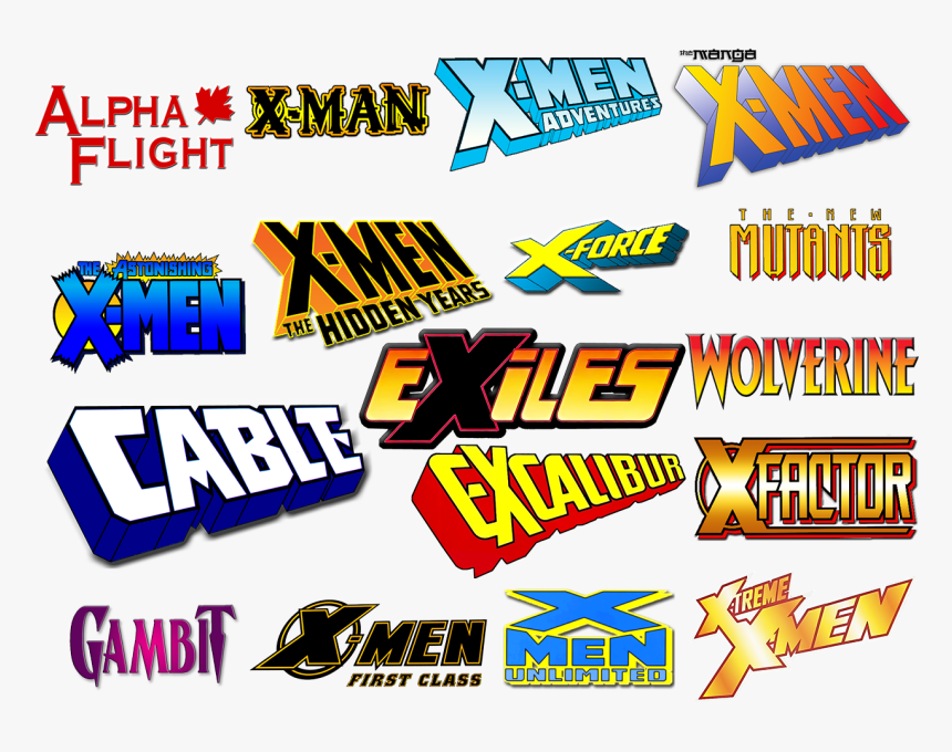 Xmen Logo Comic - All X Men Logos, HD Png Download, Free Download