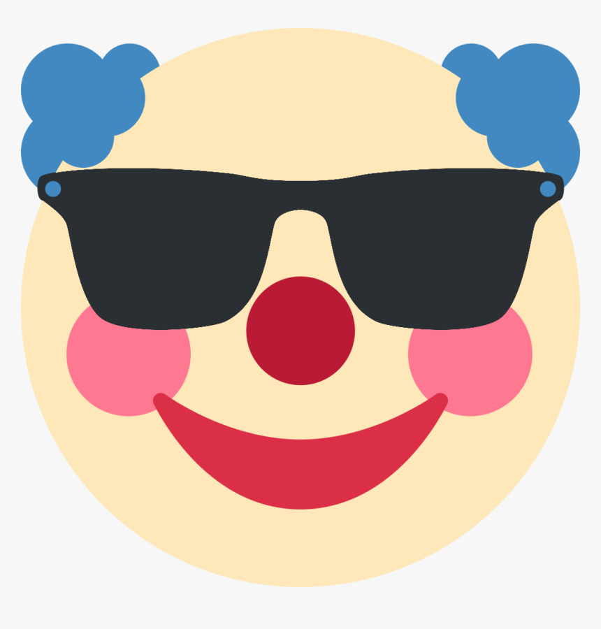 Sunglasses Clown Discord Emoji - Sad Clown Emoji, HD Png Download, Free Download