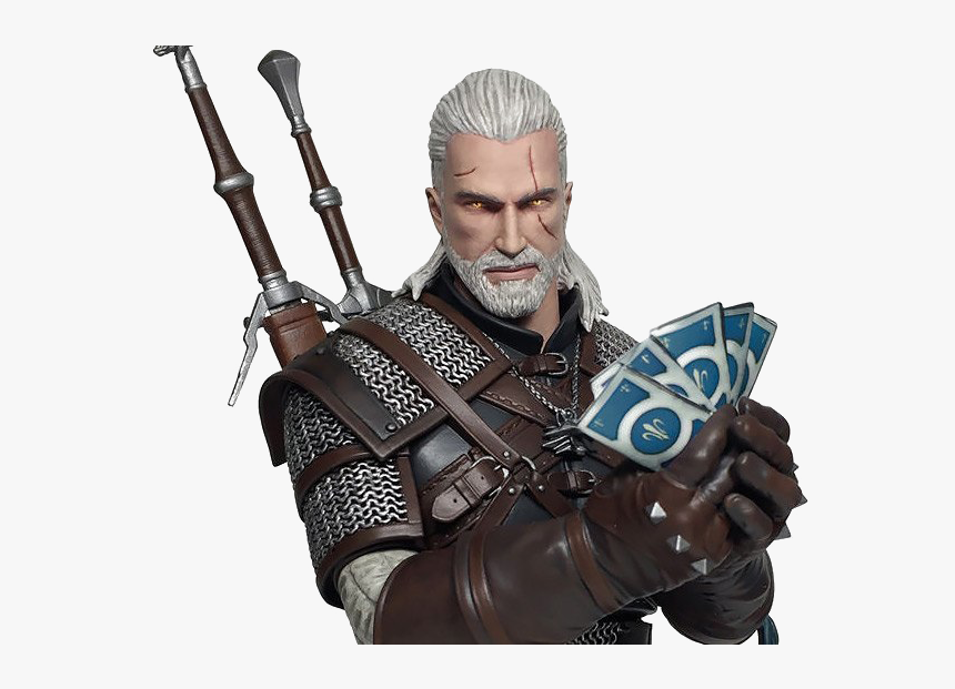 Witcher Png Transparent Image - Witcher 3 Wild Hunt -- Geralt Playing Gwent Bust, Png Download, Free Download