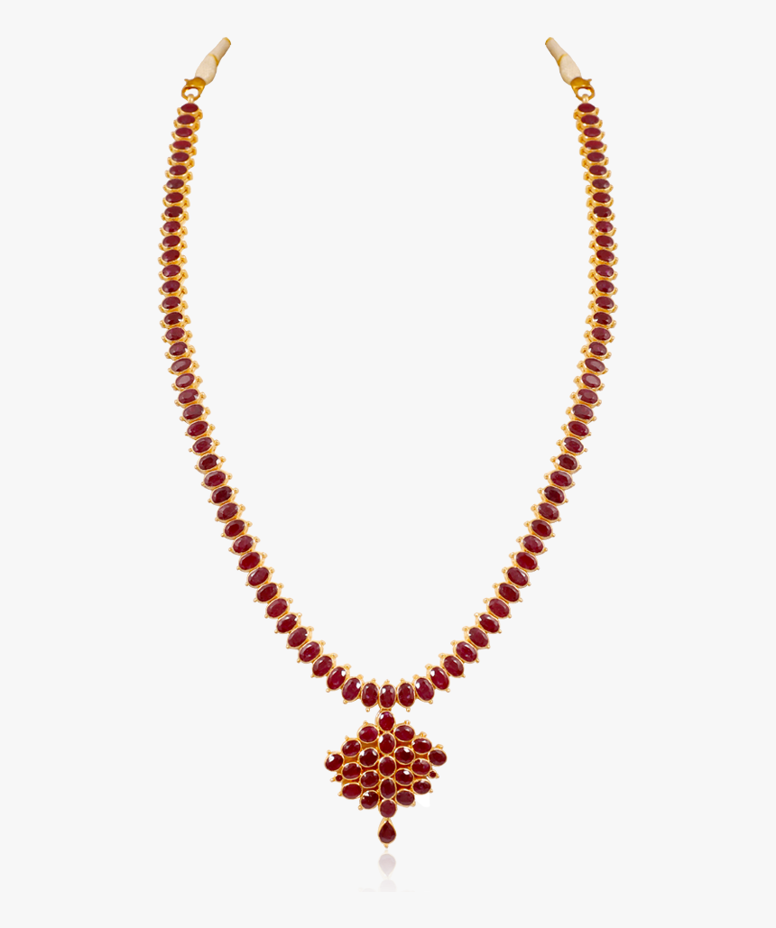 Sizzling Red Rubies Haram Necklace - Mop Chain Gold, HD Png Download, Free Download