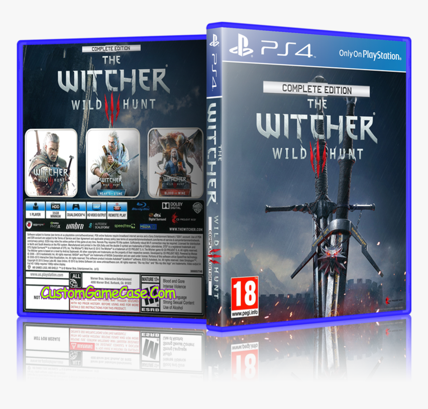 The Witcher Wild Hunt - Ps1 Ps4 Cover Witcher 3, HD Png Download, Free Download