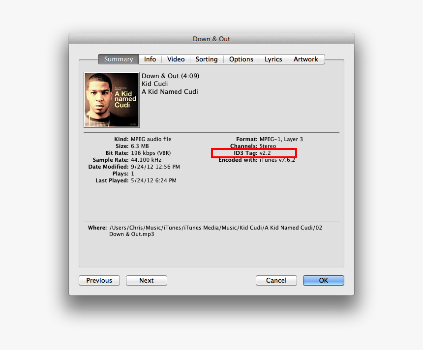Which Is The First Tab Available - File Mp3 Information In Itunes, HD Png Download, Free Download