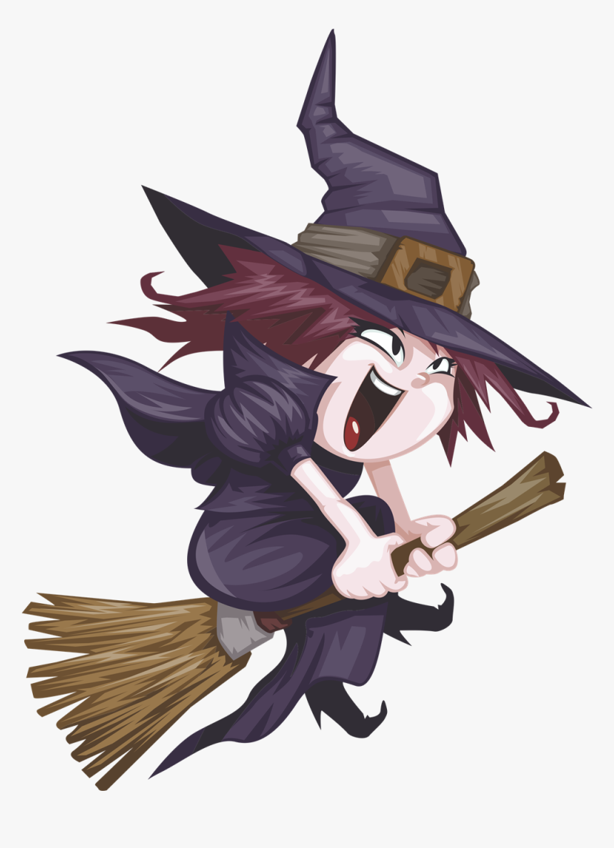 Free To Use & Public Domain Witch Clip Art - Witch In A Broomstick, HD Png Download, Free Download