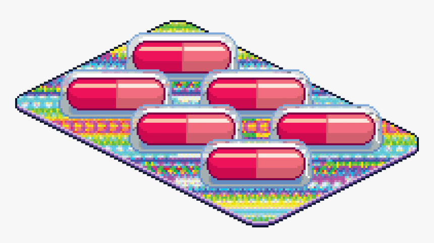 #pills #8bit #tumblr # Pixels #aesthetics - Aesthetic Transparent Pills Png, Png Download, Free Download