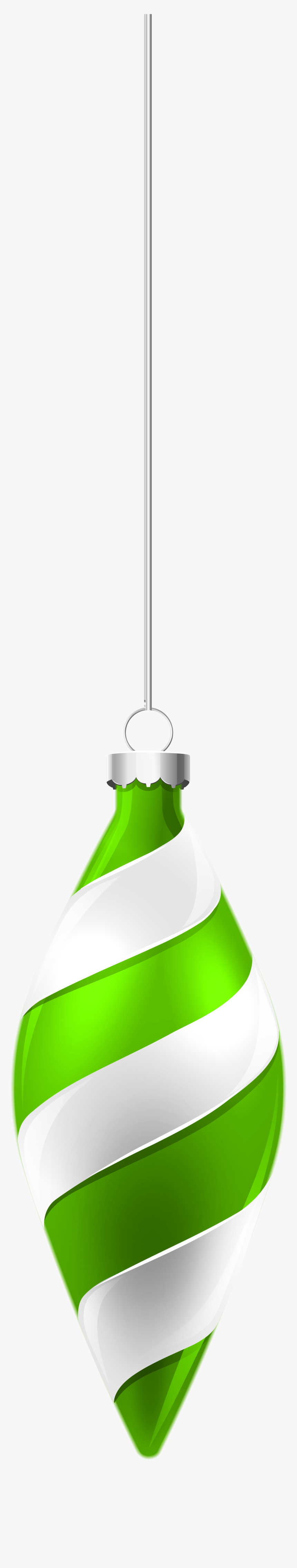 White And Green Christmas Ornament Png Clipart Image - Lampshade, Transparent Png, Free Download