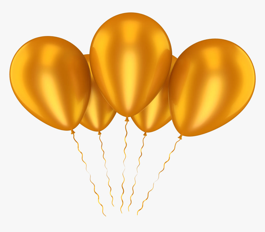 Transparent Background Gold Balloons Clipart , Png - Transparent Gold Balloon Png, Png Download, Free Download