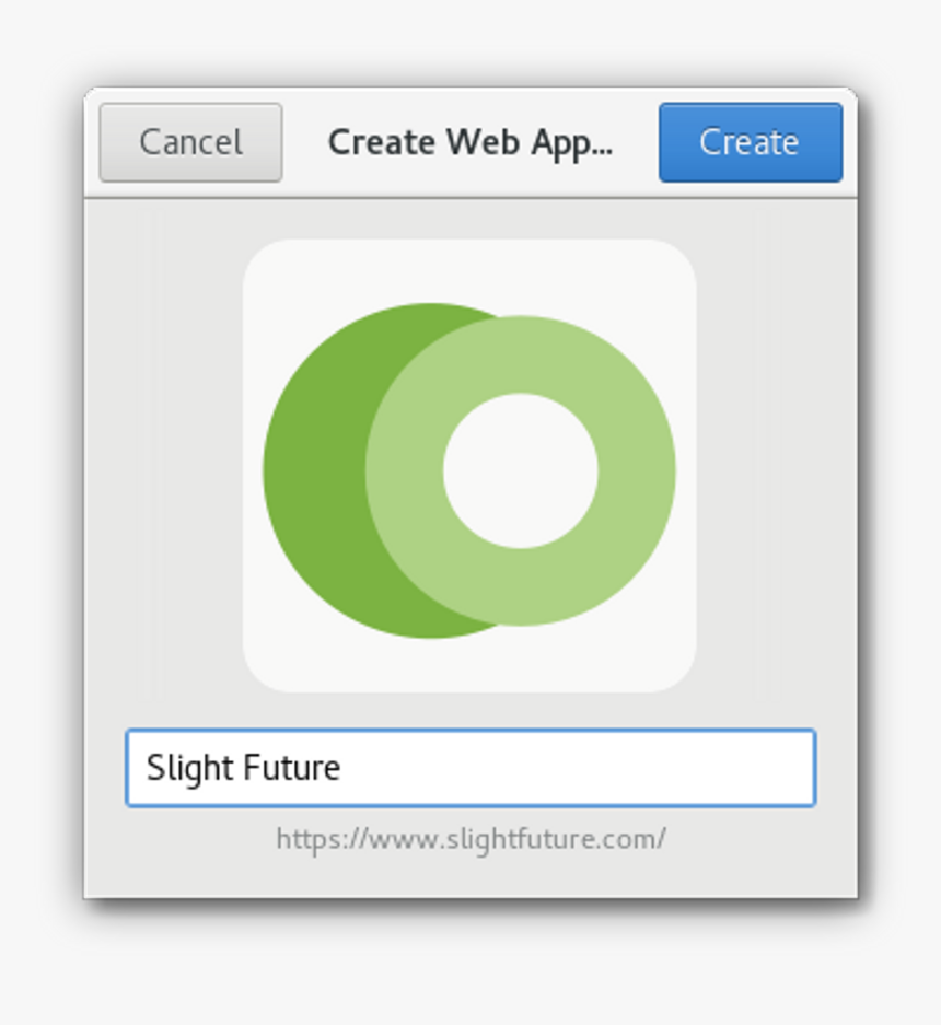 Create Web Application Dialog In Gnome Web Showing - Circle, HD Png Download, Free Download