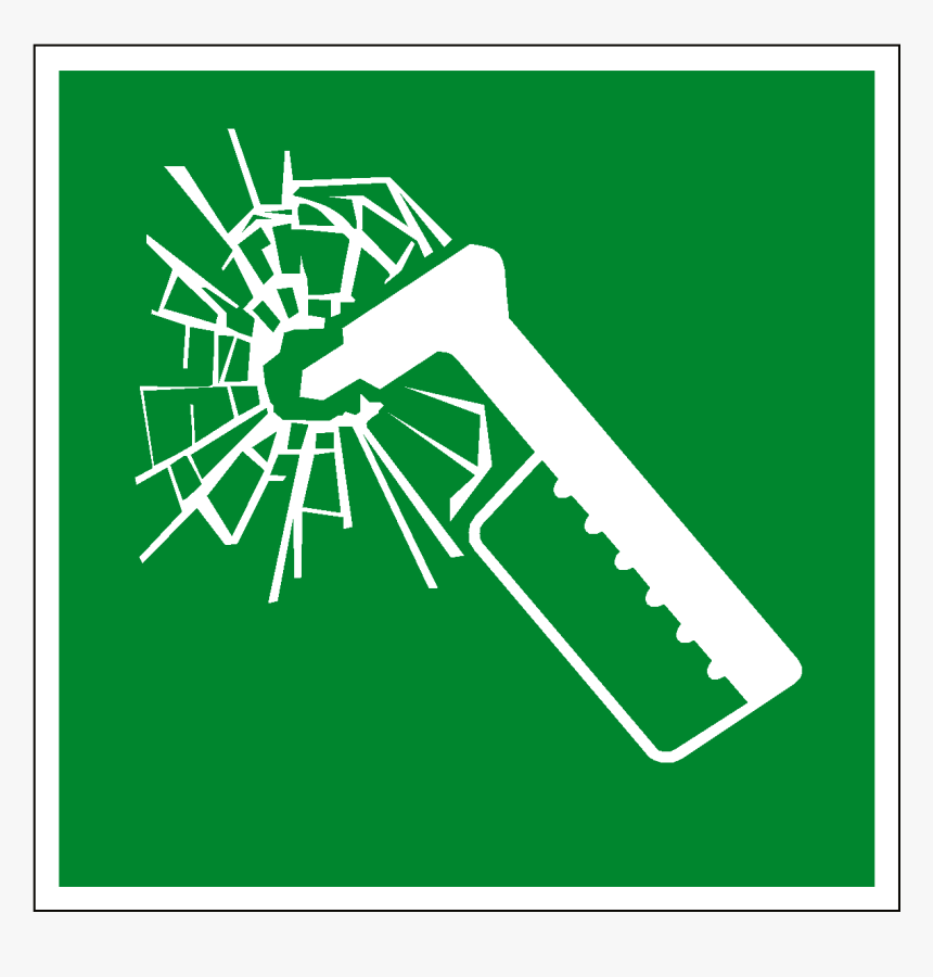 Emergency Hammer Symbol Sign - Safety Hammer Sign, HD Png Download, Free Download