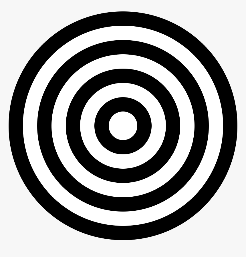 Black And White Target - Circle, HD Png Download, Free Download