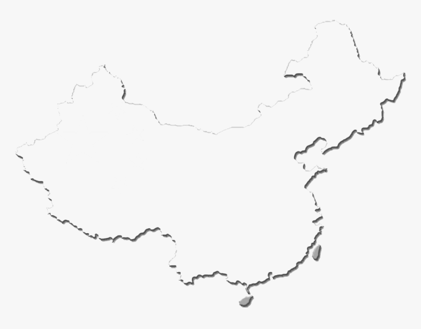 Flag Of China Blank Map Outline - China Map Outline Png, Transparent Png, Free Download