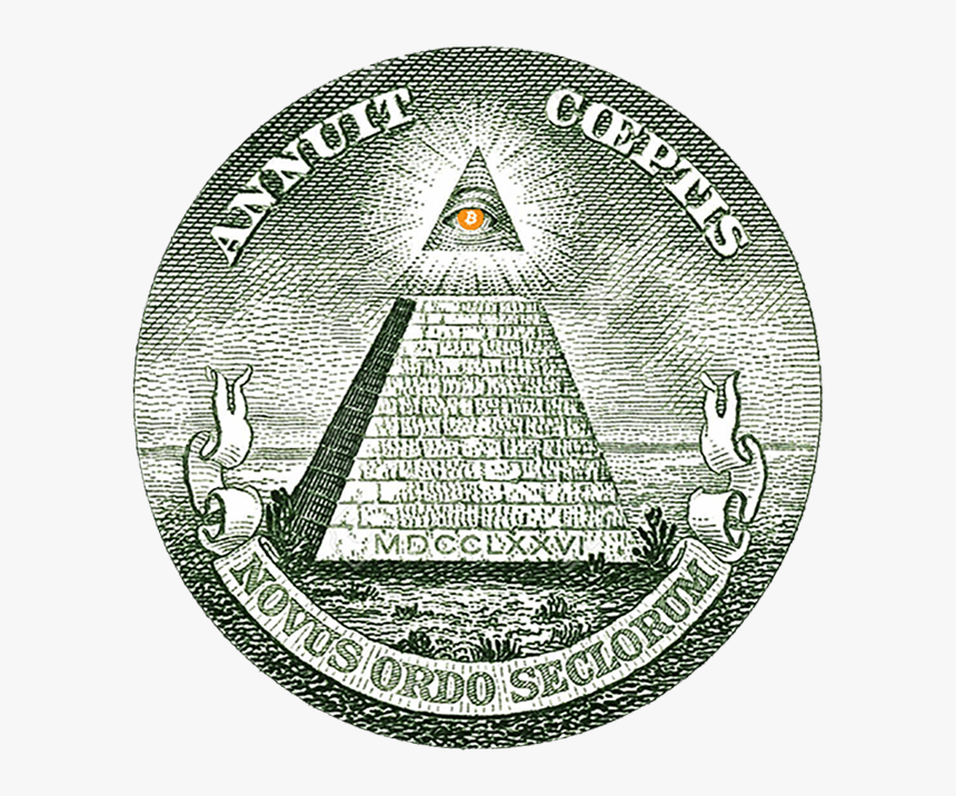 Bitcoin All Seeing Eye - Dollar Pyramid, HD Png Download, Free Download