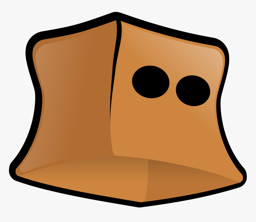 Brown Paper Bag With Eye Holes, HD Png Download, Free Download