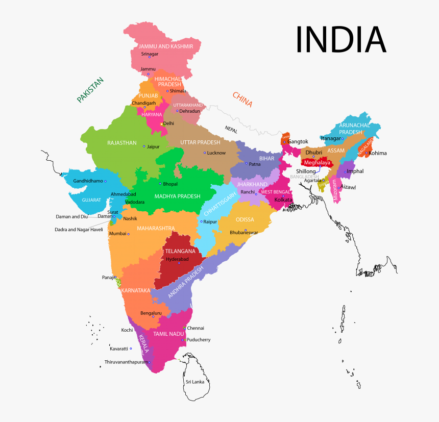 India Map Png - Kerala In India Map, Transparent Png, Free Download