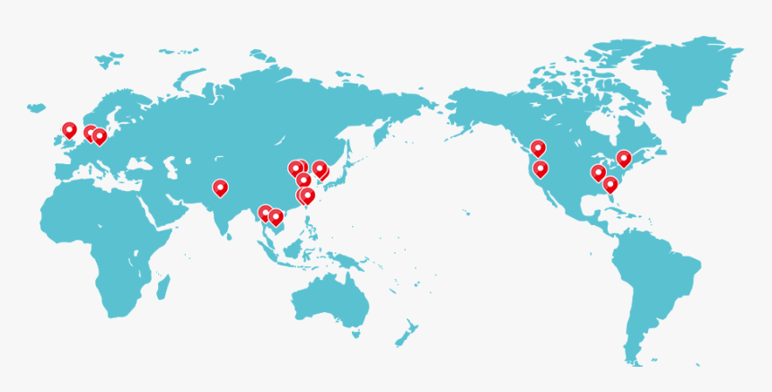 Central Glass At A Glance - World Map With Australia In Centre, HD Png Download, Free Download