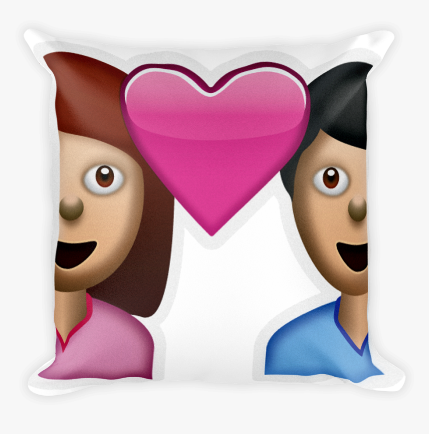 Couple With Heart - Iphone Couple Emoji Png, Transparent Png, Free Download