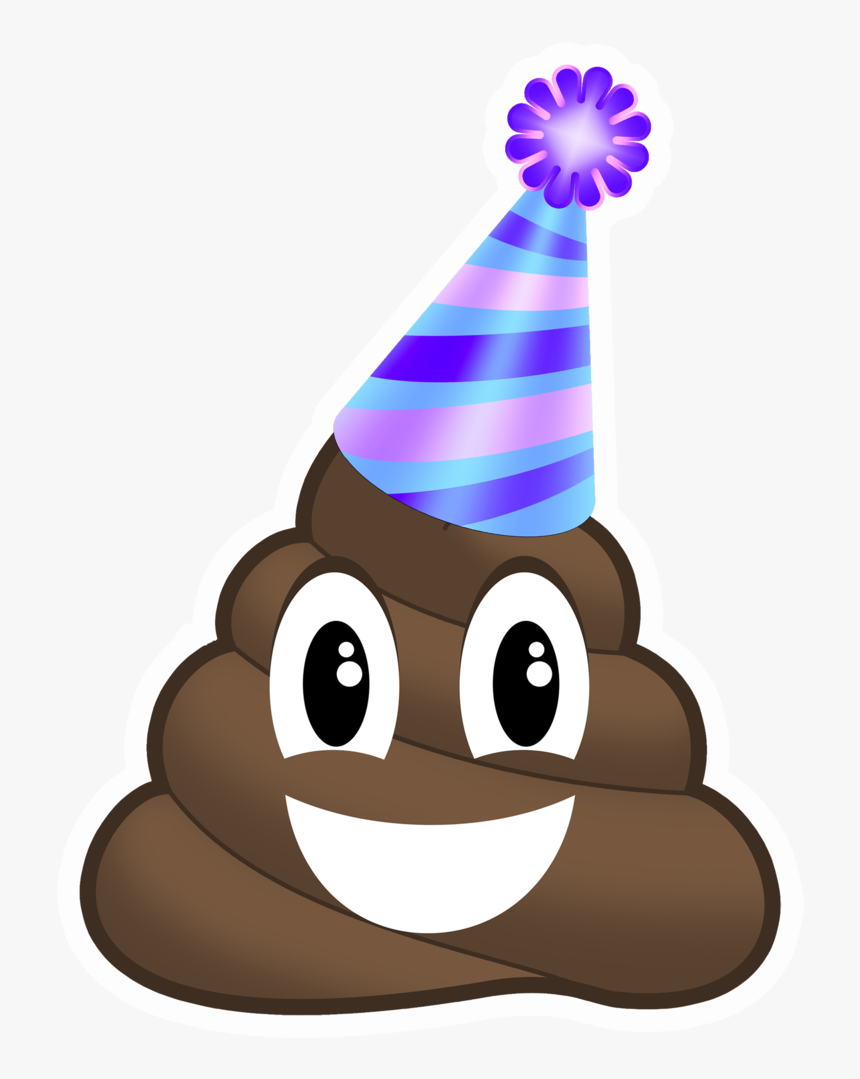 Party Poop Emoji - Poop Emoji Birthday Hat, HD Png Download, Free Download