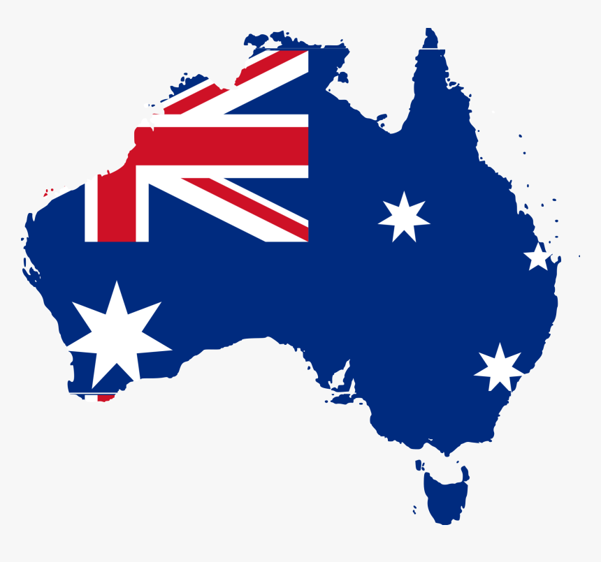 Australia Flag Map Png, Transparent Png, Free Download
