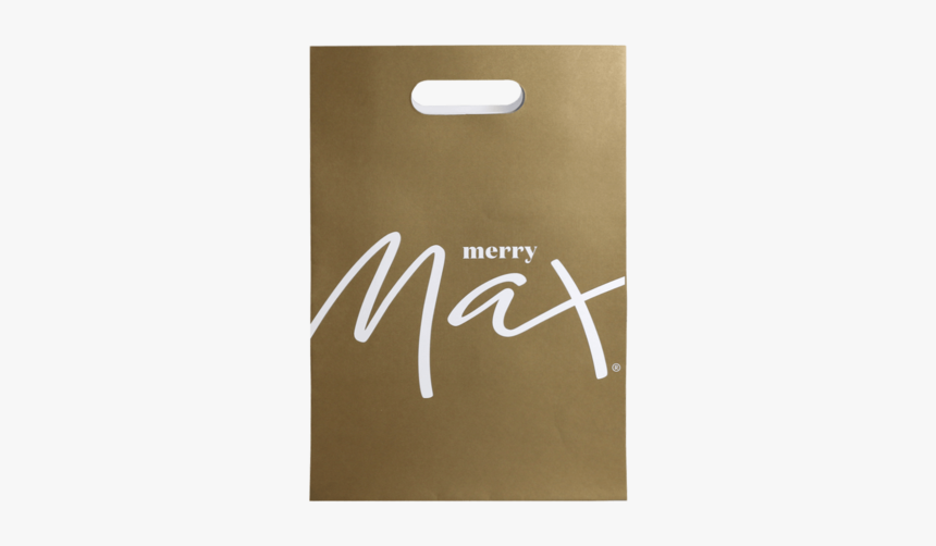 Kraft Paper Gift Bag With Die Cut Handles - Calligraphy, HD Png Download, Free Download