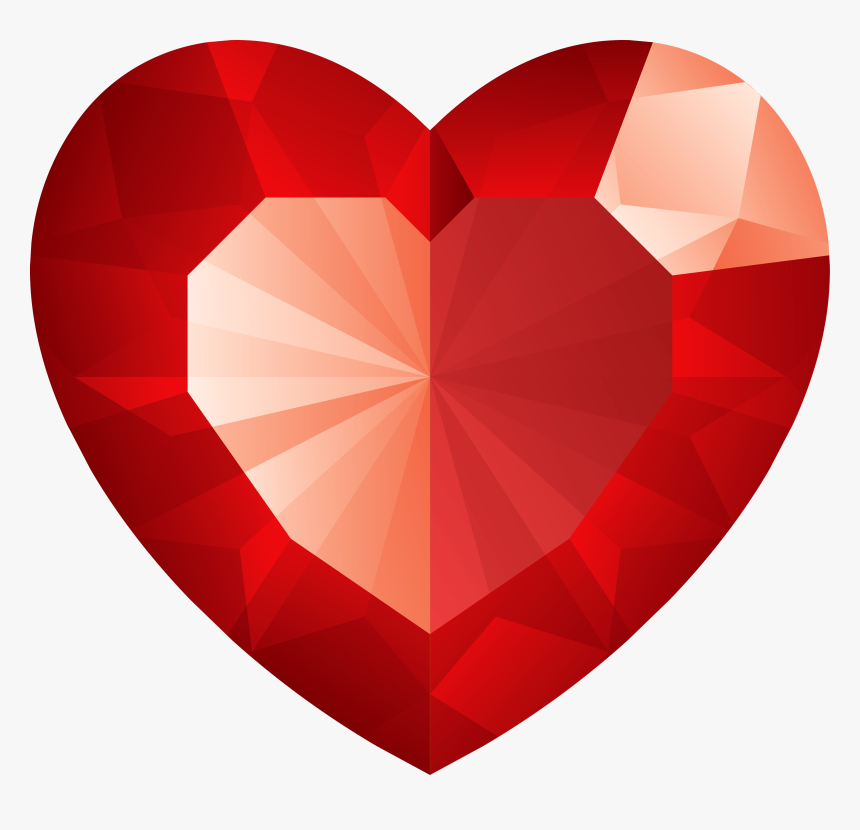 Diamond Heart Png Transparent Red - Heart Transparent Png, Png Download, Free Download