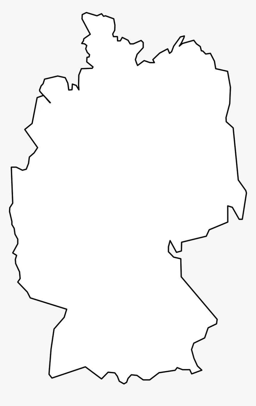 Germany Map Outline Germany, Germany, Map, Outline, - Line Art, HD Png Download, Free Download