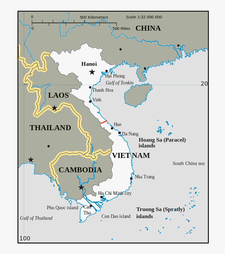 Democratic Republic Of Vietnam Map, HD Png Download, Free Download